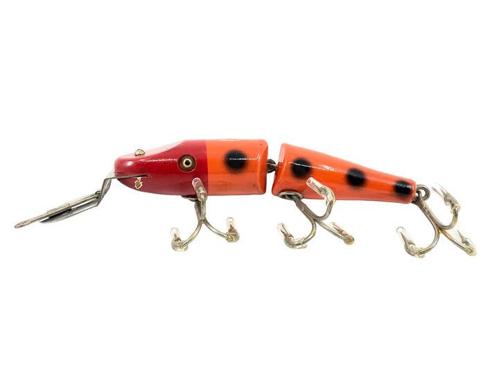 Creek Chub 2600DD Deep Diving Jointed Pikie Minnow, Special Order Orange with Black Spots 2630DD Color