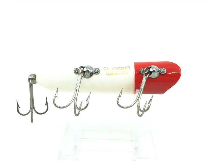Heddon Lucky 13, RH Red Head/White Color