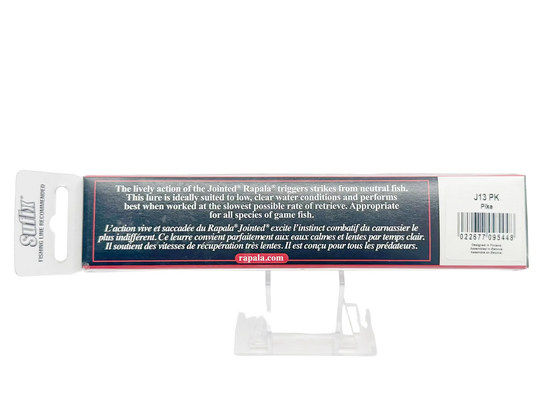 Rapala Jointed J13, PK Pike Color, in Box