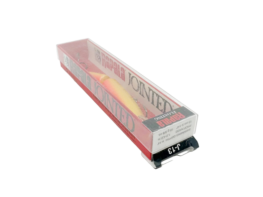 Rapala Jointed J13, GFR Gold Fluorescent Red, in Box
