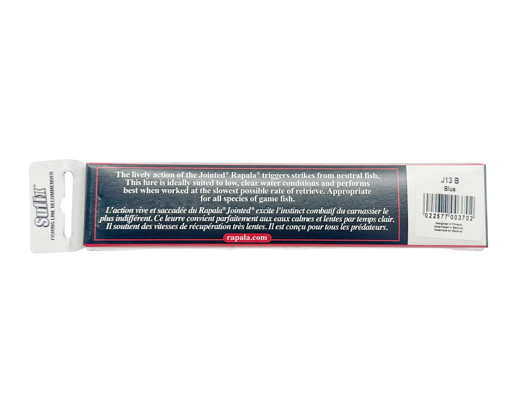 Rapala Jointed J13, B Blue Color, in Box