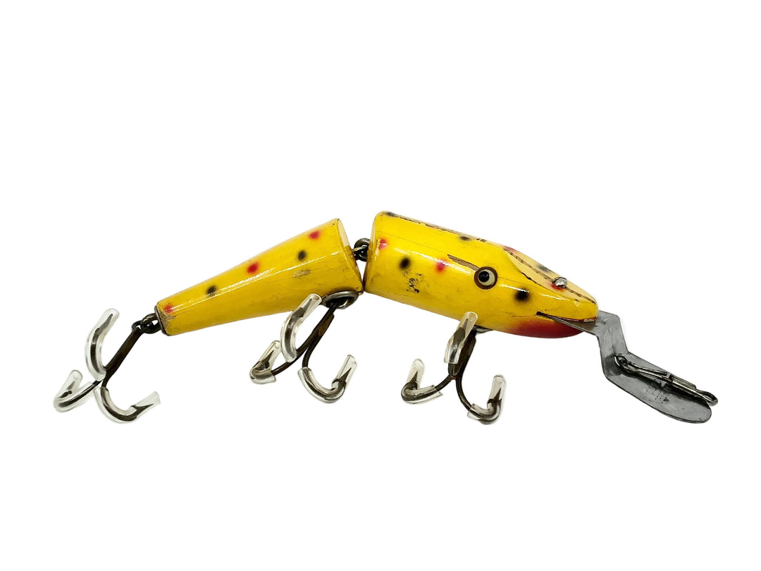 Creek Chub 2600DD Deep Diving Jointed Pikie Minnow, Special Order Yellow Spotted 2614DD Color