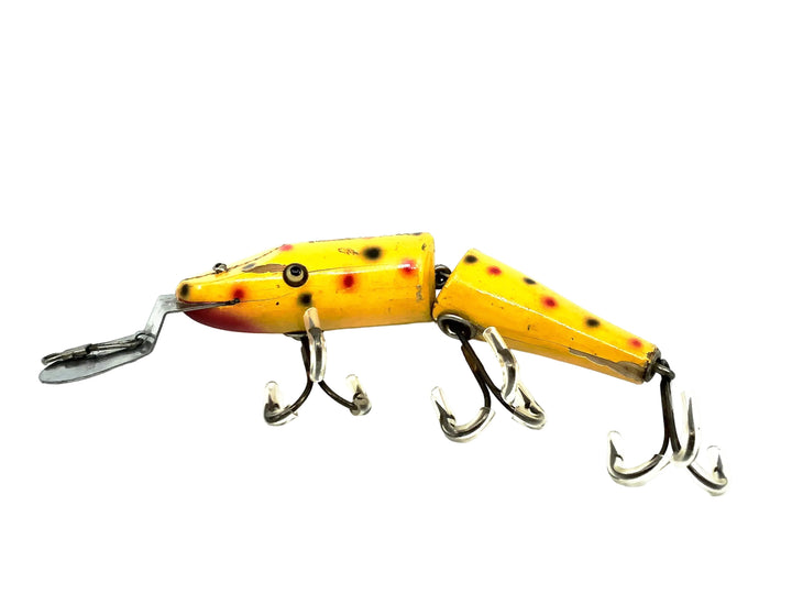 Creek Chub 2600DD Deep Diving Jointed Pikie Minnow, Special Order Yellow Spotted 2614DD Color
