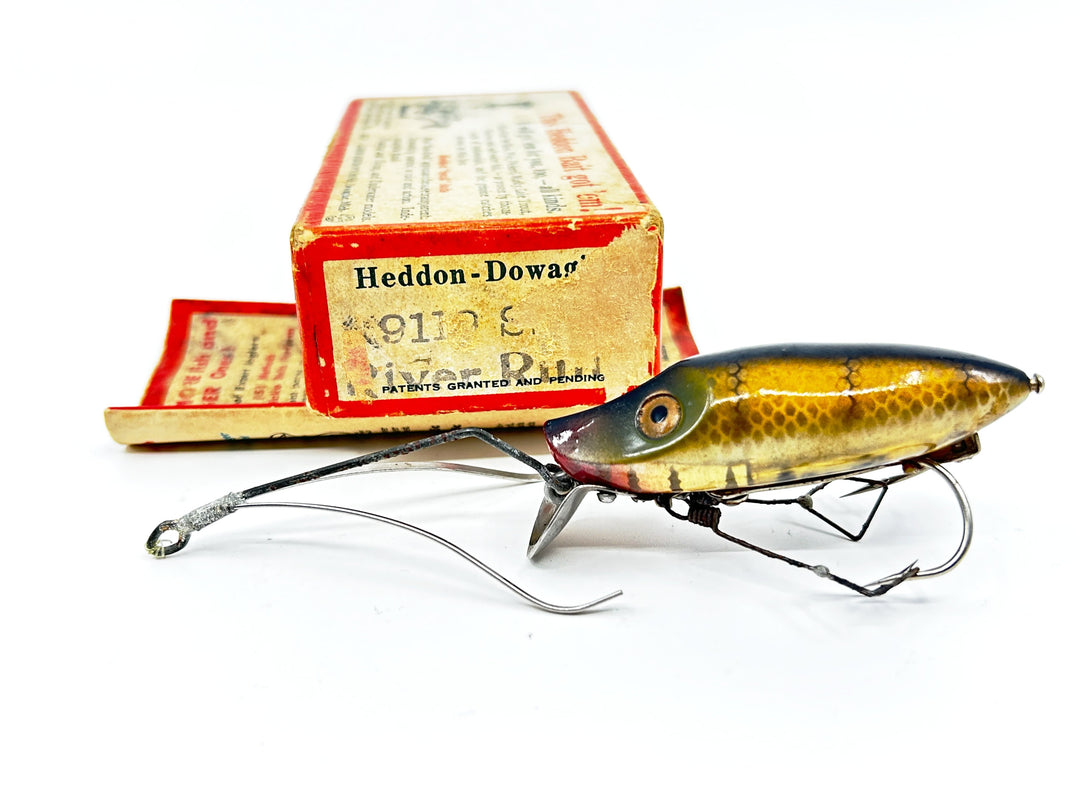 Heddon River Runt No-Snag N9119M Pike Color with Incorrect Brush Box / Catalog