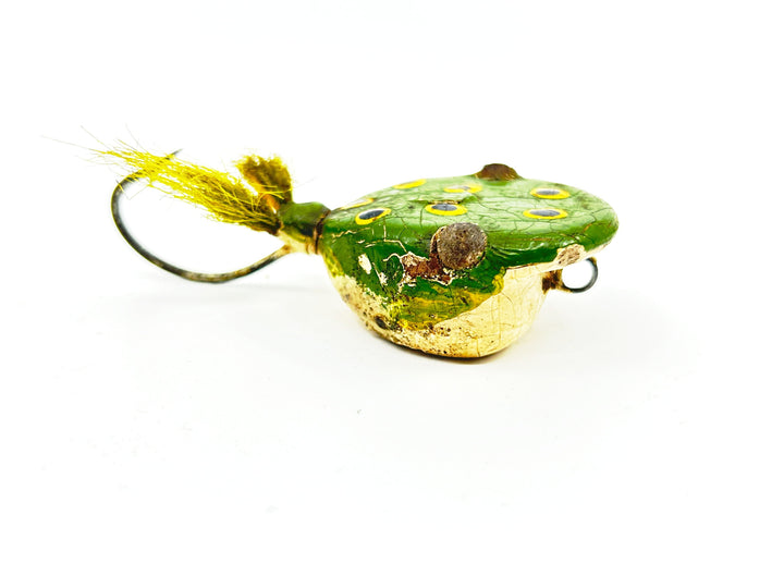 Hub Bait Co. Muk-Cha-Ko Frog Lure Green with Yellow Spots (Black Centers) Color