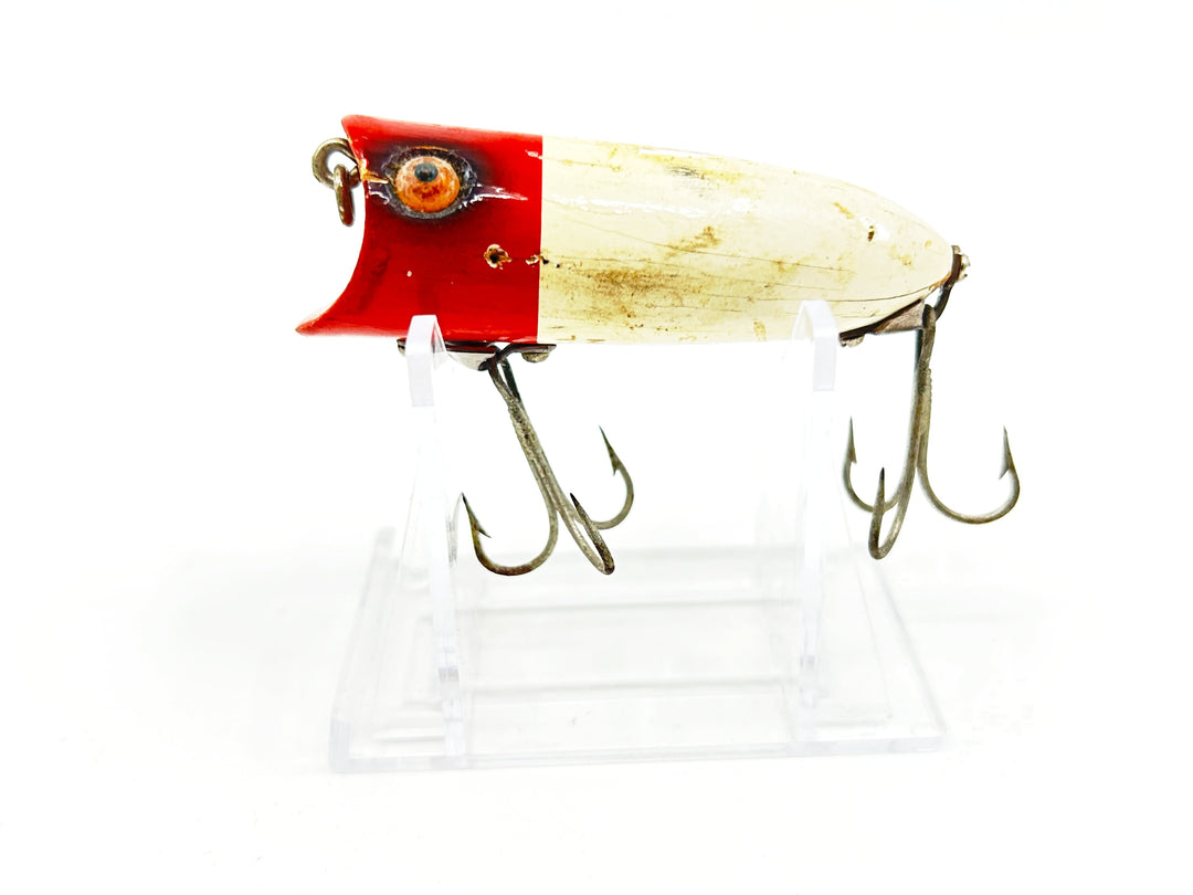 Heddon Original Wooden Baby Lucky 13 RH Red Head Color-Nail Eyes
