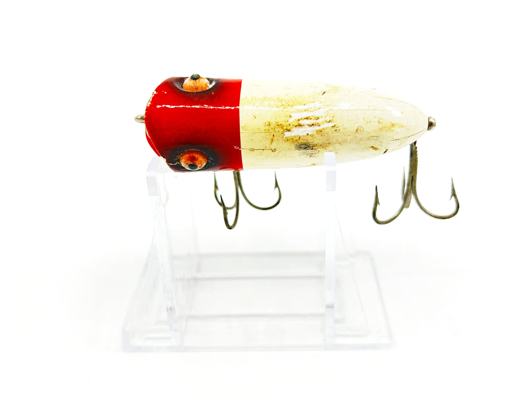 Heddon Original Wooden Baby Lucky 13 RH Red Head Color-Nail Eyes