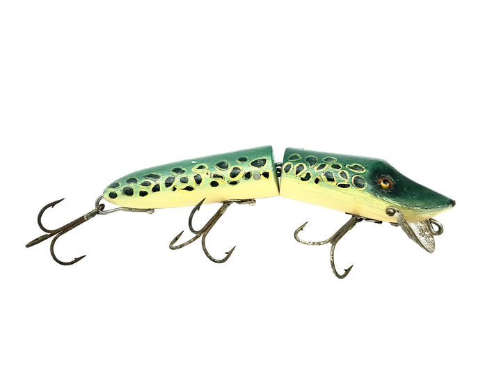Heddon Repainted Giant Jointed Vamp 7350, Repainted Frog Color