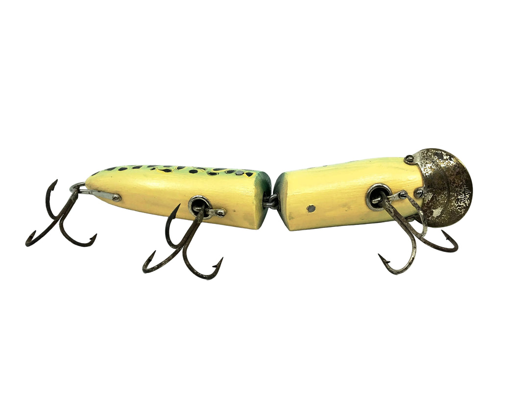 Heddon Repainted Giant Jointed Vamp 7350, Repainted Frog Color