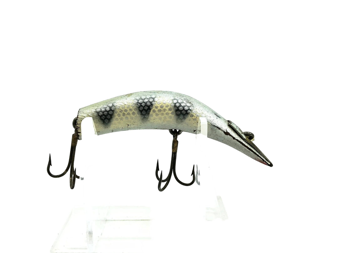 Kautzky Wooden Lazy Ike #3, SIL Silver/Black Ribs Color