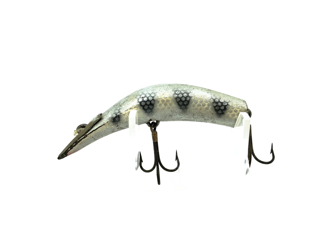Kautzky Wooden Lazy Ike #3, SIL Silver/Black Ribs Color