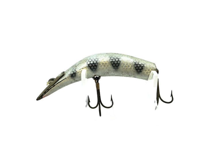 Kautzky Wooden Lazy Ike #3, SIL Silver/Black Ribs Color