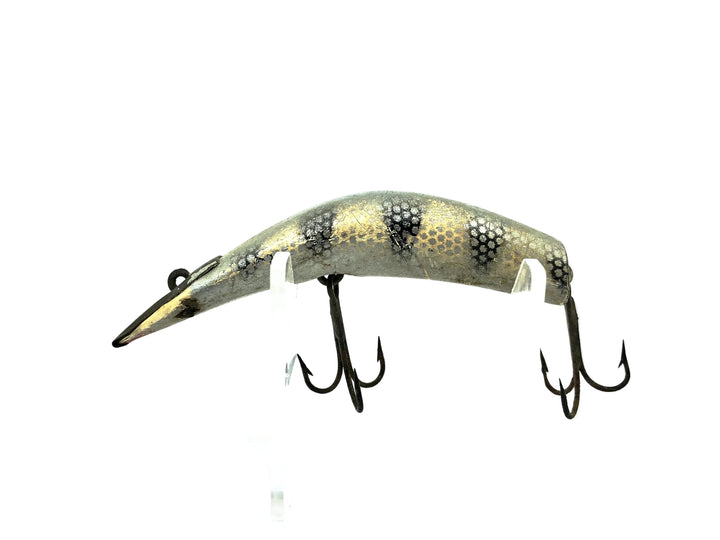 Kautzky Wooden Lazy Ike #3, SIL Silver/Black Ribs Color