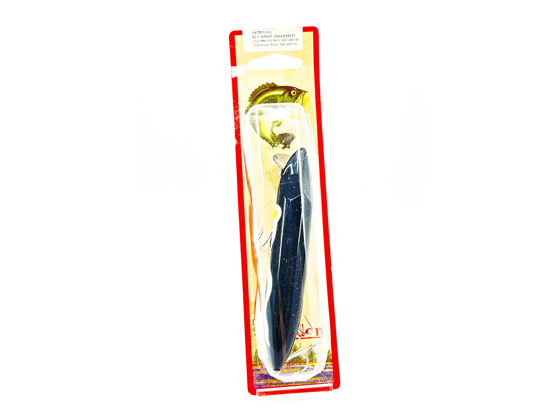 Heddon Vamp Spook SOUL-Black with White Snake Color on Card