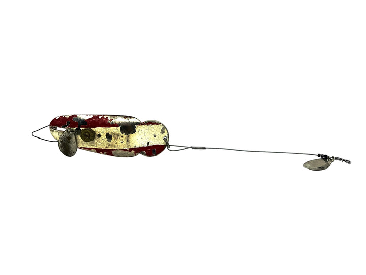 Heddon King Stanley Weedless Spoon, Red/White Color