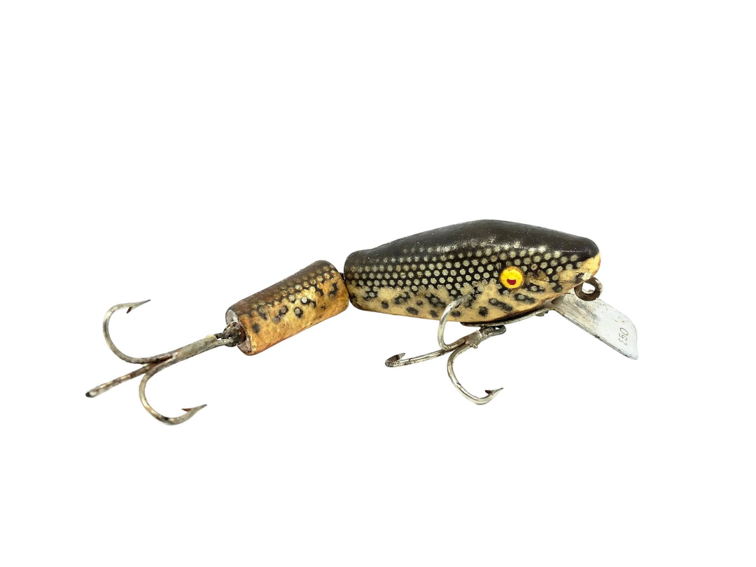 L & S Minnow Bass-Master Model 25, #21 White Belly-Black Back and Speckles Color, Opaque Eyes