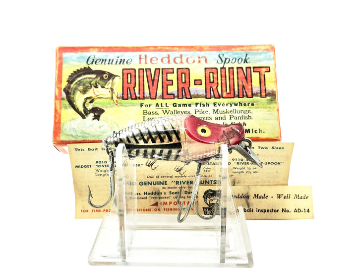 Heddon Midget River Runt Spook Sinker 9010-XRS Silver Shore Color w/Box