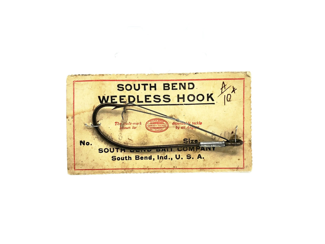 South Bend Weedless Hook on Card. Uncommon South Bend accessories