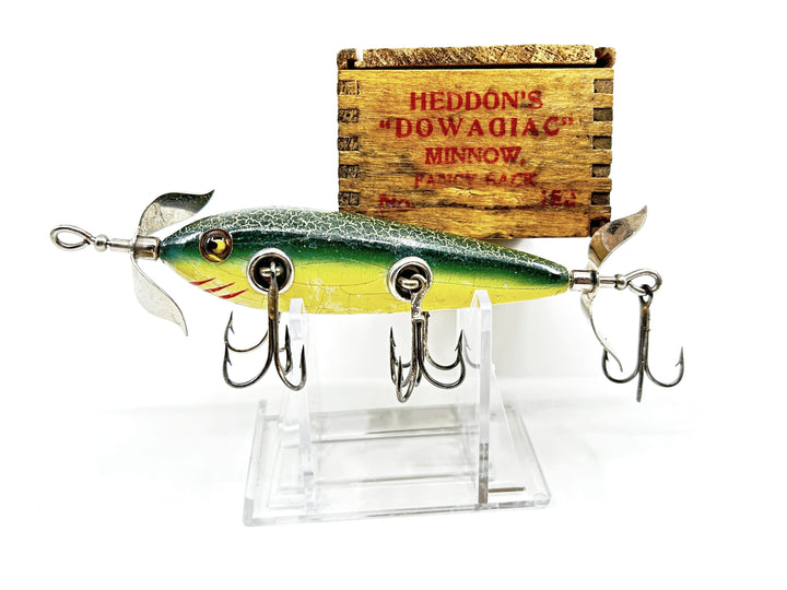 Heddon 150 Green Fancy Back Color with Wooden Box & Paper