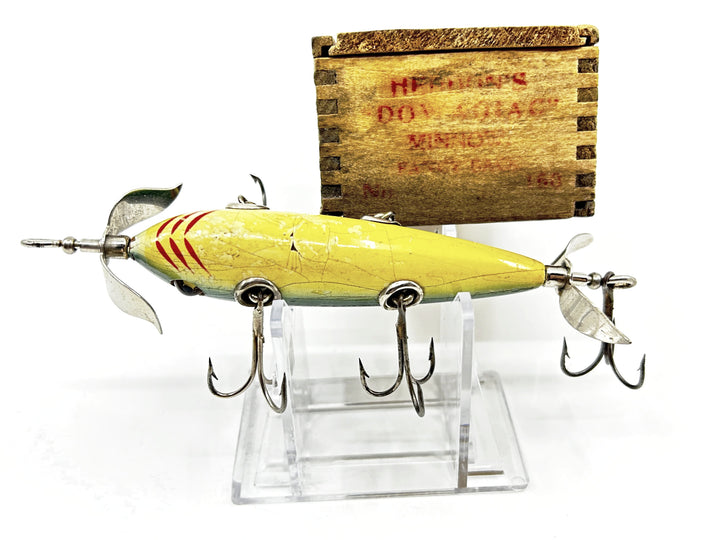 Heddon 150 Green Fancy Back Color with Wooden Box & Paper