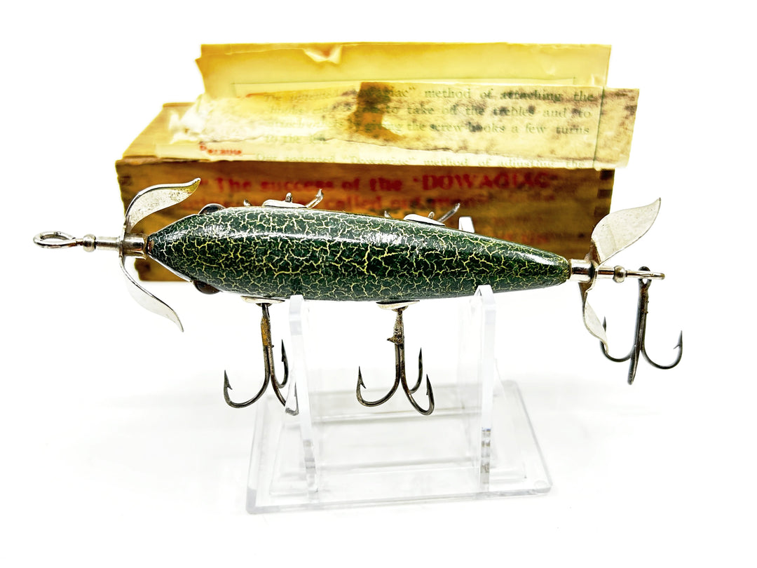 Heddon 150 Green Fancy Back Color with Wooden Box & Paper