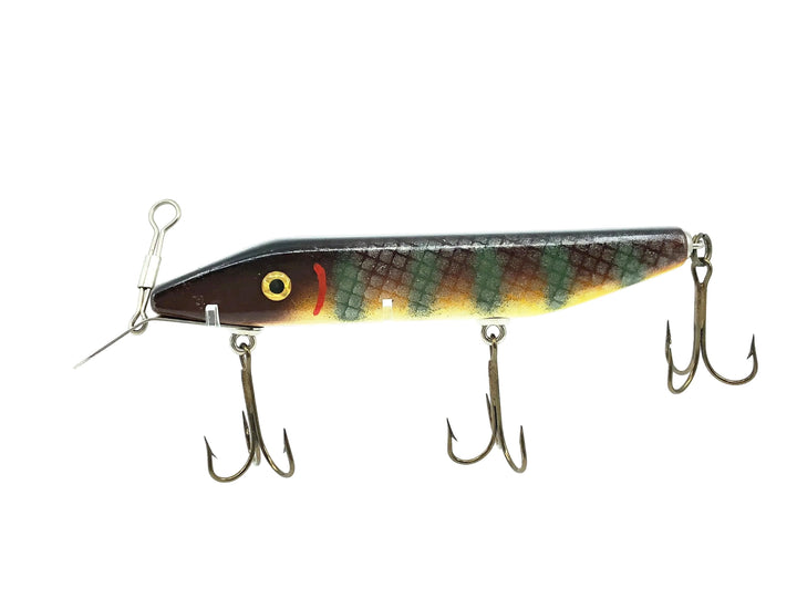 Alzbaits Straight Pikie Musky Lure, Brown Perch Scale Color