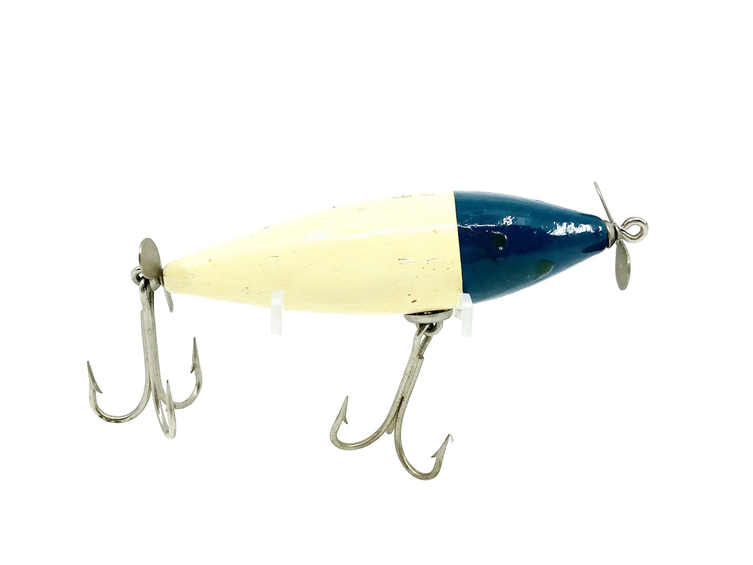 Alzbaits Topwater Spinner, Blue/White Head Color - Signed, Dated 1989