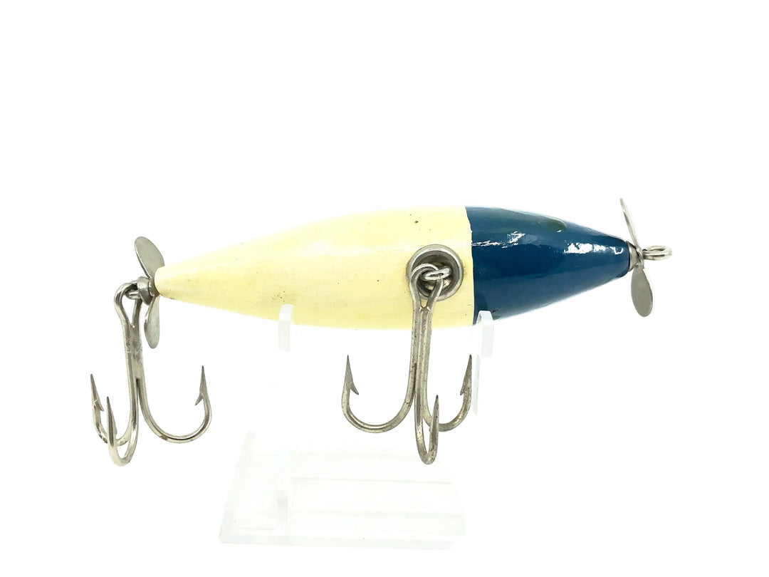 Alzbaits Topwater Spinner, Blue/White Head Color - Signed, Dated 1989