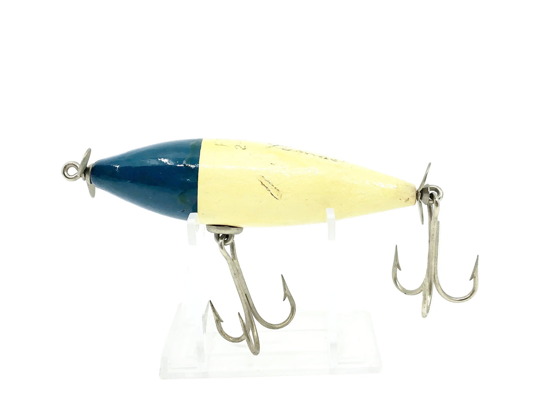 Alzbaits Topwater Spinner, Blue/White Head Color - Signed, Dated 1989