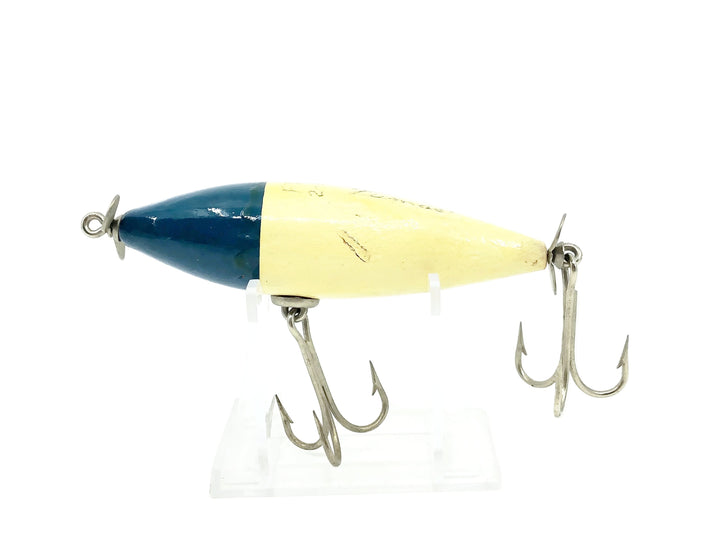 Alzbaits Topwater Spinner, Blue/White Head Color - Signed, Dated 1989