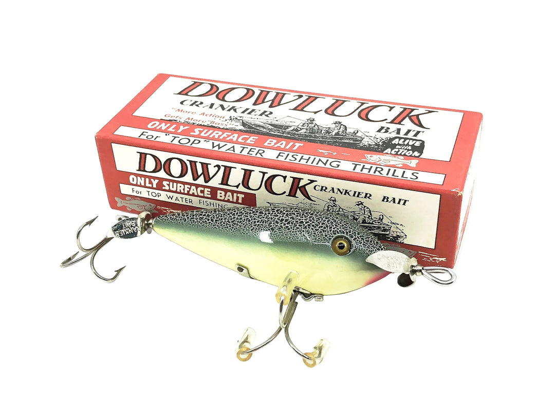 Dowluck Crankier Bait Heddon 300 Type Lure, Green Crackleback Color w/Box