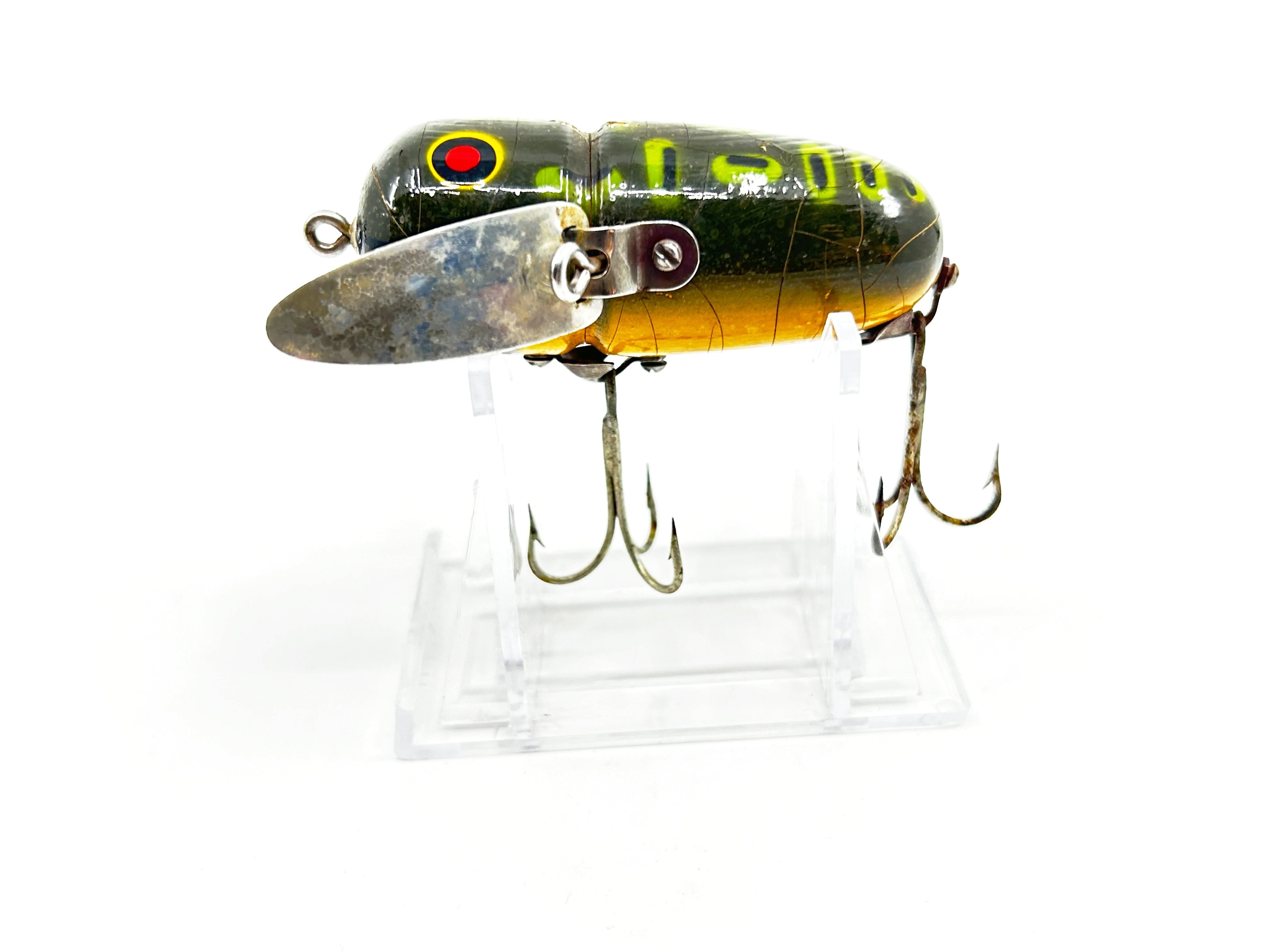 Leurre De Pêche Vintage Heddon Crazy Crawler 9120 BF Bullfrog - Leurre De Surface En Plastique, Emballage D'origine, Pour Brochet, Sandre, Black-bass