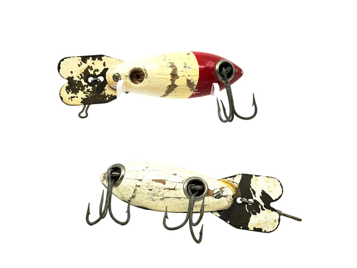 Wooden Bomber 200/300 Series Combo, #08 White/Black Shadow Stripe, #04 Red Head Colors