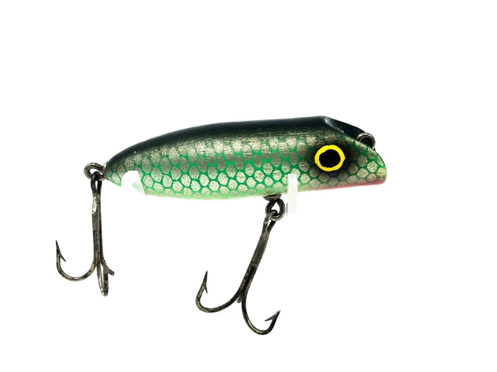 Unknown Vintage Wobbler Bait, Green Scale