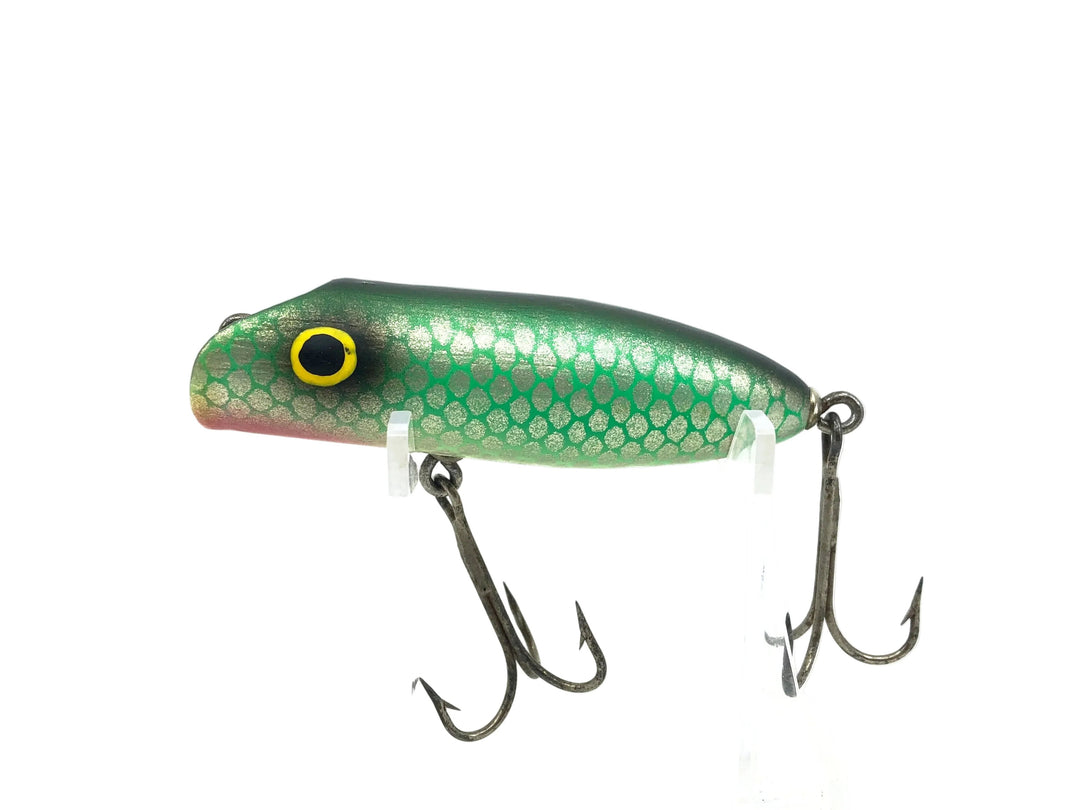 Unknown Vintage Wobbler Bait, Green Scale