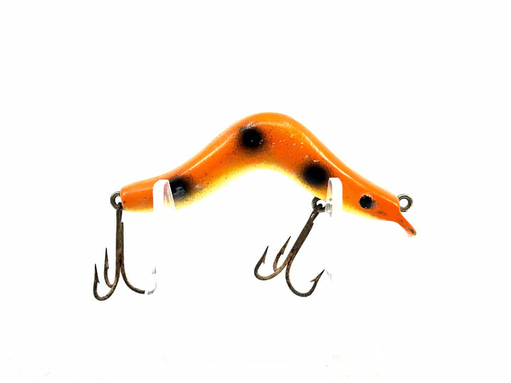 Pulver Riser Lure, Orange/Black Dots Color