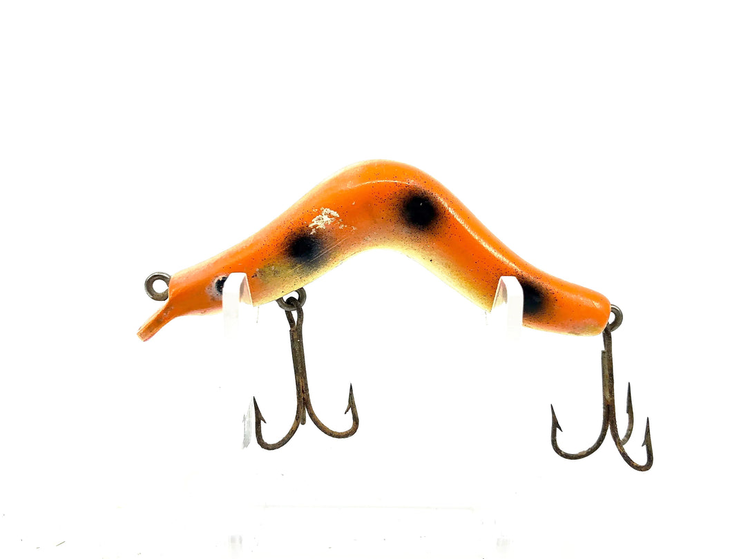Pulver Riser Lure, Orange/Black Dots Color