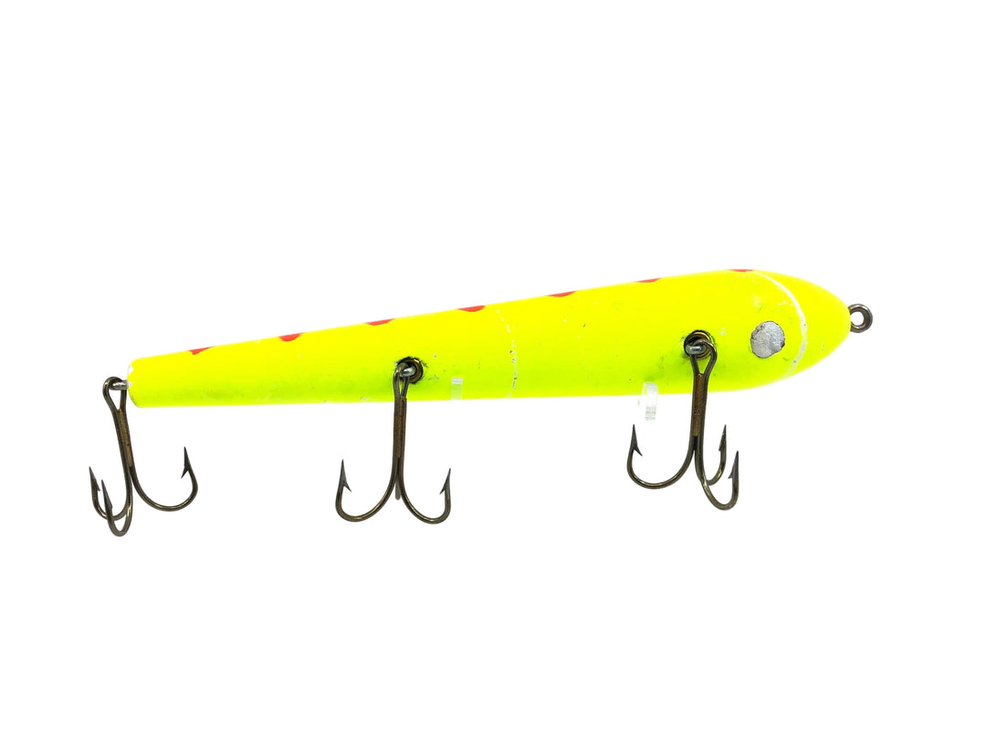 Unknown Musky Jerkbait, Fluorescent Orange/Chartreuse Color