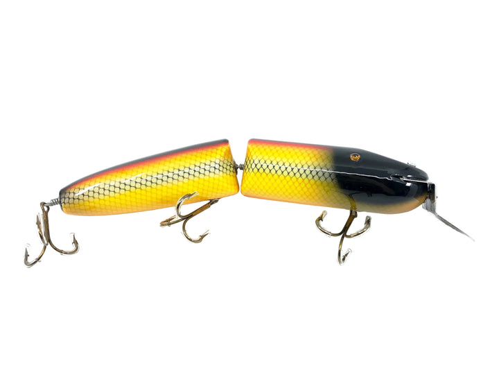 Musky Dan (XXX Lures) Giant Jointed Pikie 12", White Scale Color