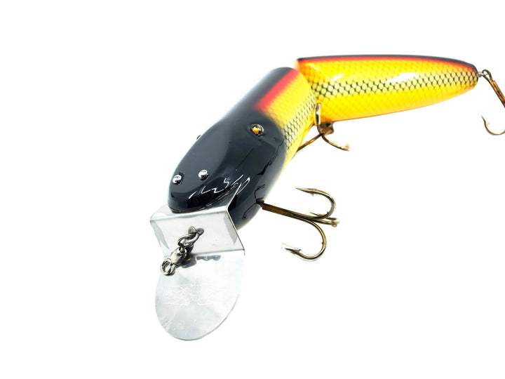 Musky Dan (XXX Lures) Giant Jointed Pikie 12", White Scale Color