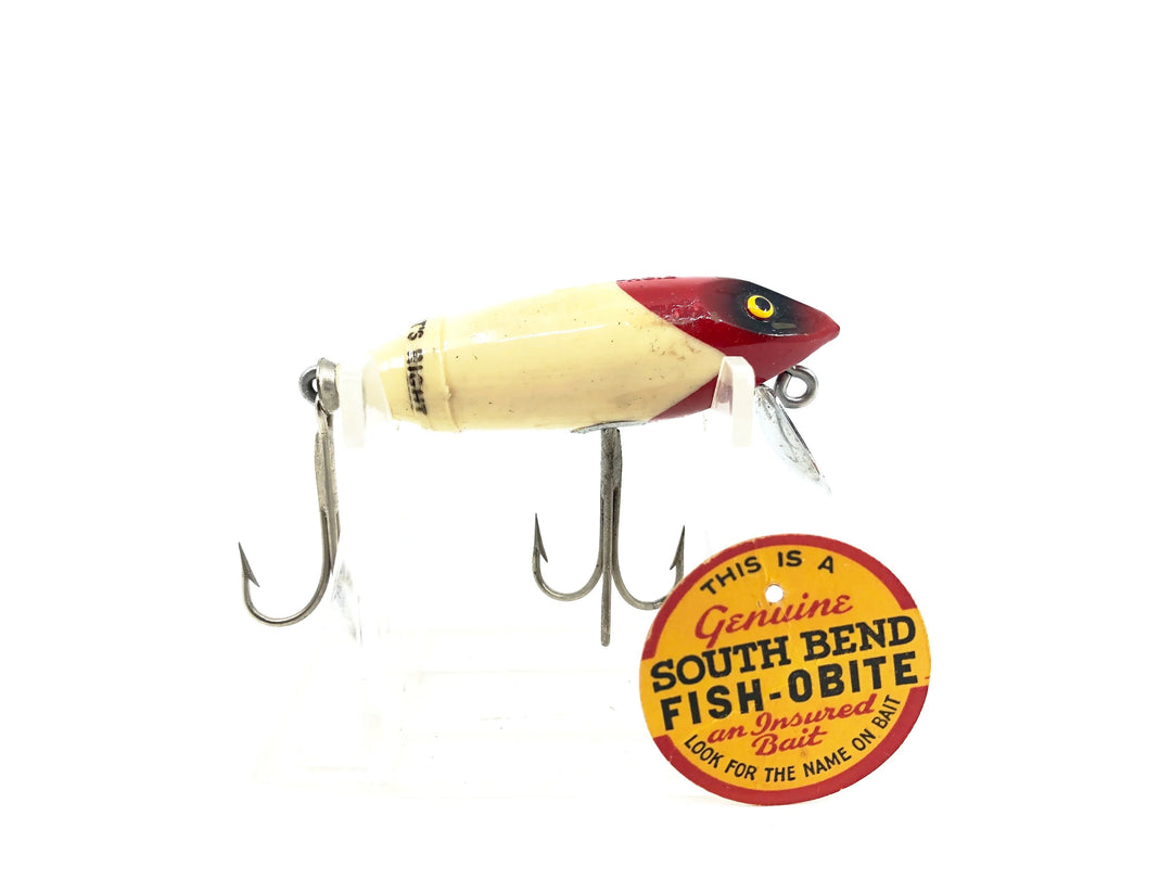 South Bend Fish-Obite, RW Red Arrowhead/White Color w/Original Tag