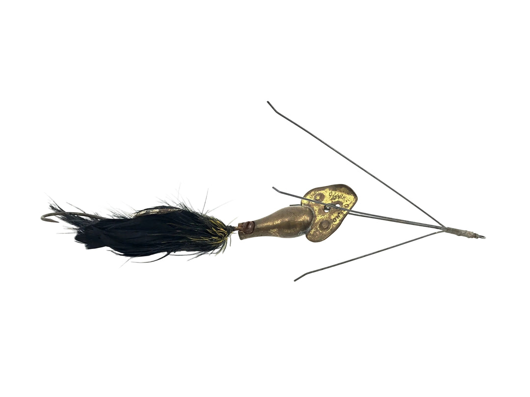 South Bend Dart-Oreno, Copper/Black Tail (Peacock Feathers) -Weedless
