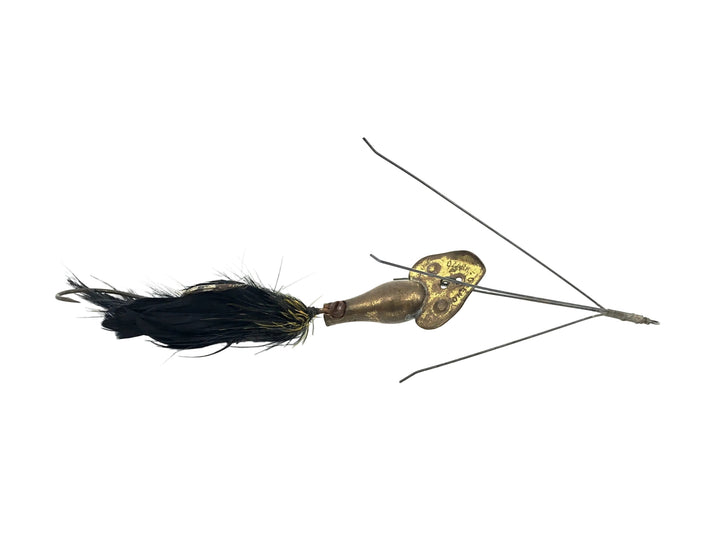 South Bend Dart-Oreno, Copper/Black Tail (Peacock Feathers) -Weedless