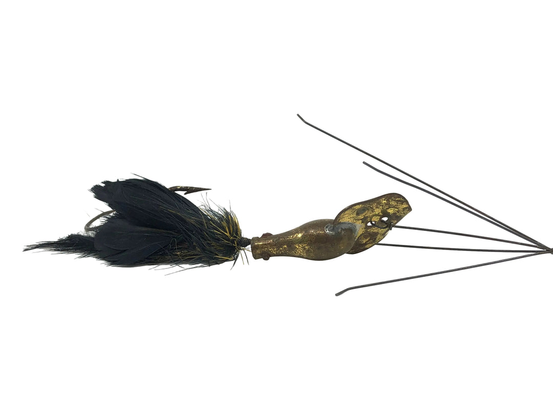 South Bend Dart-Oreno, Copper/Black Tail (Peacock Feathers) -Weedless