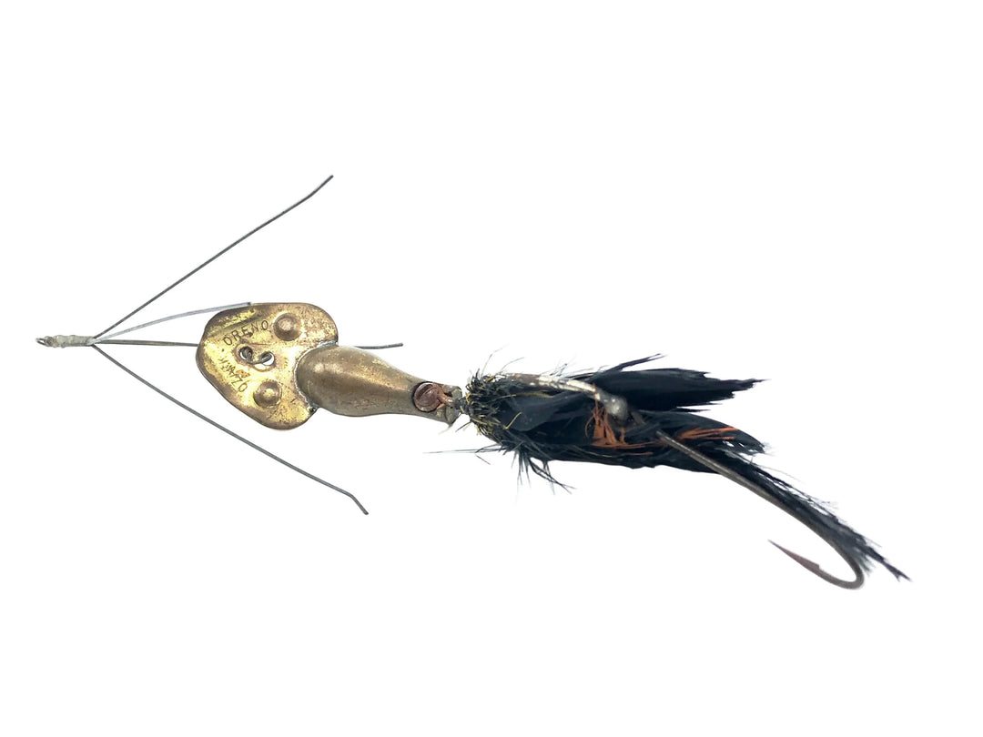 South Bend Dart-Oreno, Copper/Black Tail (Peacock Feathers) -Weedless