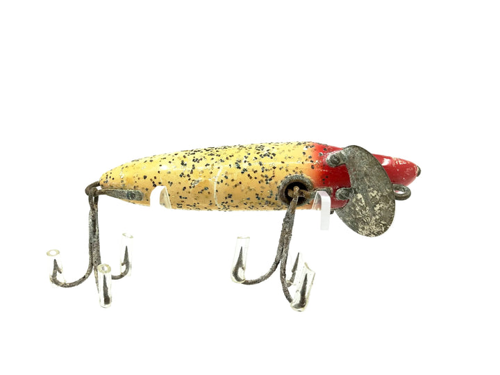 Heddon Wooden Baby Vamp 7400, Flitter/Red Head Color - L-Rig Hardware