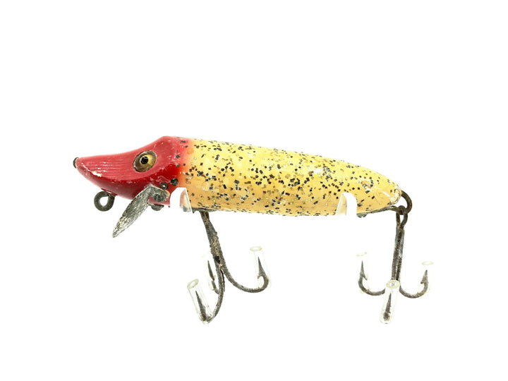 Heddon Wooden Baby Vamp 7400, Flitter/Red Head Color - L-Rig Hardware