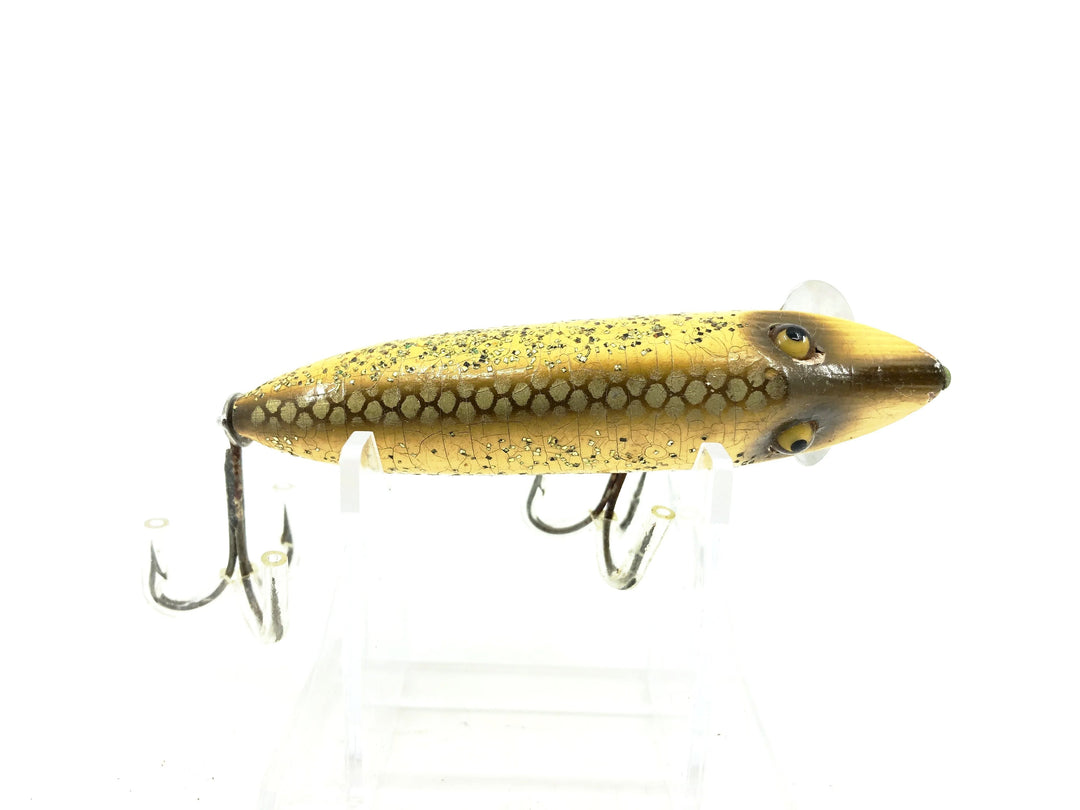 Heddon Wooden Baby Vamp 7400, SS Silver Flitter Color