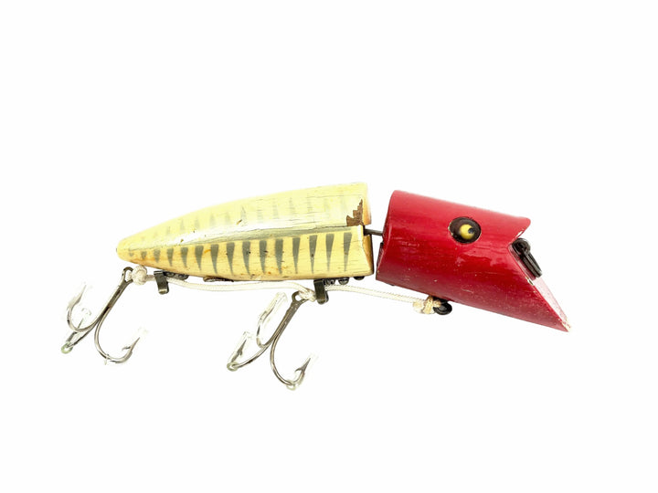 Heddon King Zig Wag 8360, 9PLXRRH Pearl Shore/Red Head Color