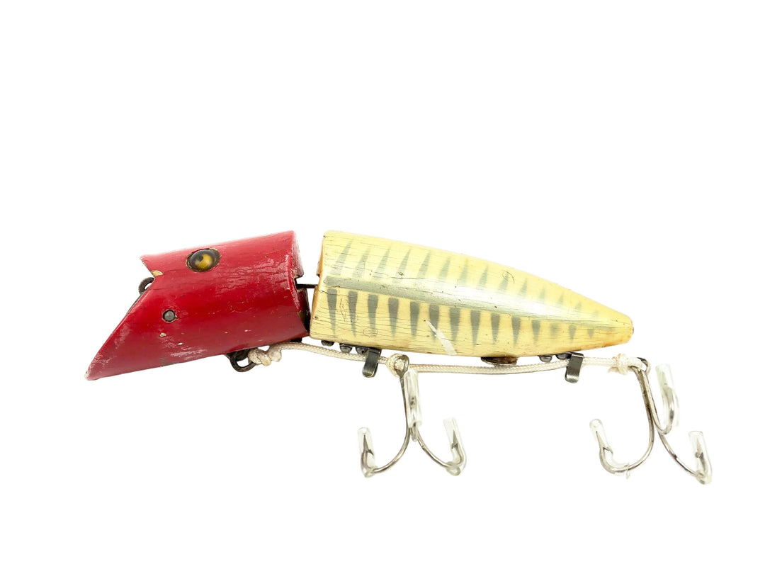 Heddon King Zig Wag 8360, 9PLXRRH Pearl Shore/Red Head Color
